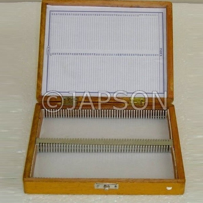 Microscope Slide Box, Wooden Microscope Slide Box, Wooden